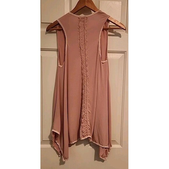 P O L Womens Open Sleevless Cardigan Vest  Small Pink Rose Top - Picture 5 of 5